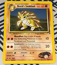 Pokémon TCG Brock's Sandslash 23/132 Gym Heroes Rare Regular English 2000 on eBay