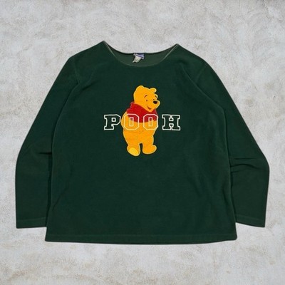 Vintage Disney Store Winnie Puuh grün Sweatshirt Fleece Damen Large