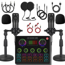 V8max Podcast Equipment Bundle for 2, Voice Changer with BM-800 Podcast Micro...