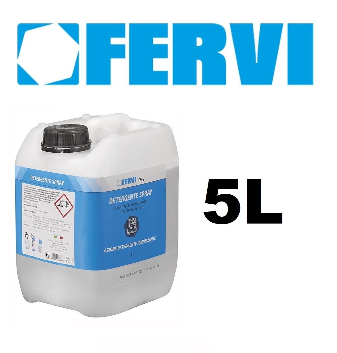 TANICA DA 5L DETERGENTE ED IGIENIZZANTE PER FILTRI E PACCHI LAMELLARI FERVI