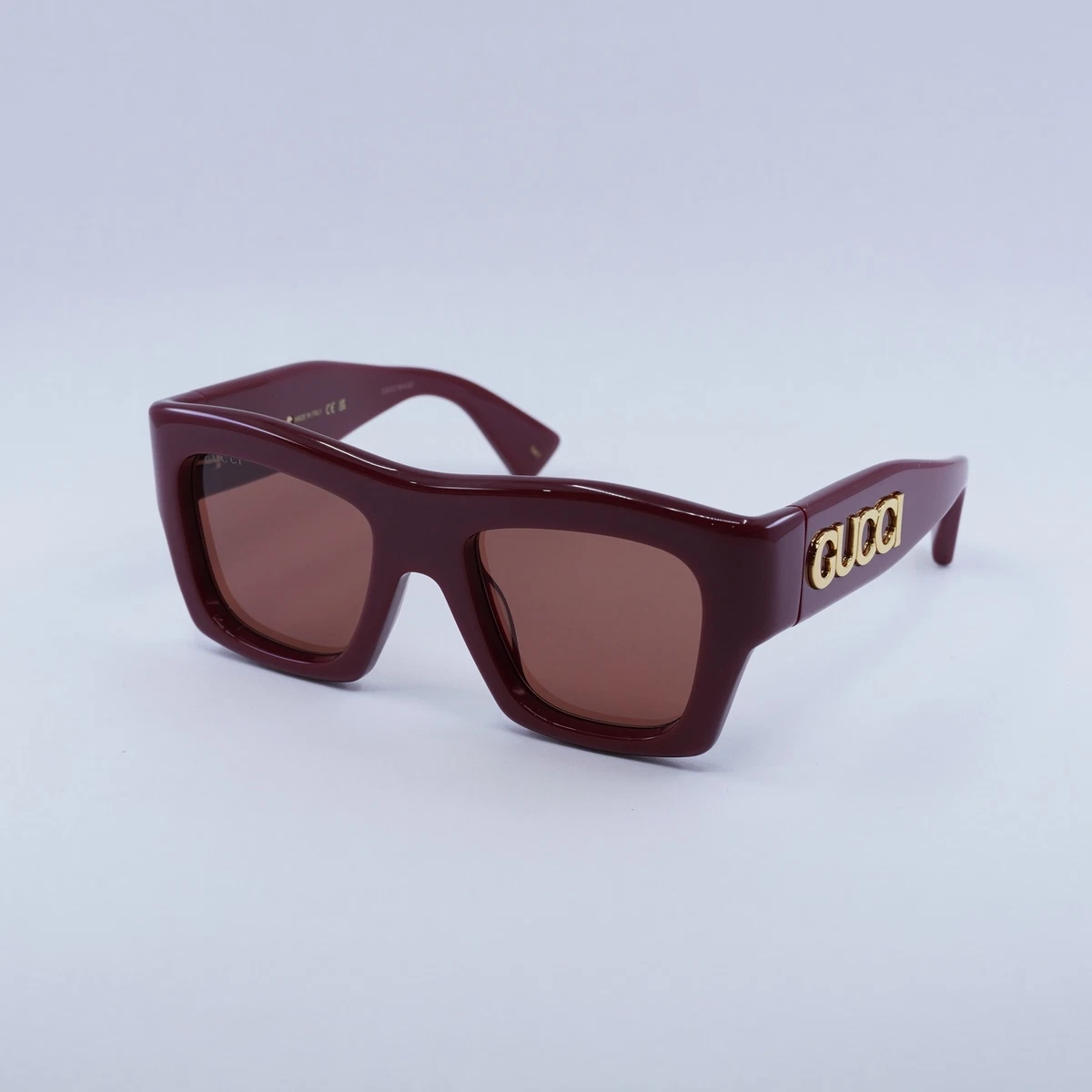 NWT Gucci GG1403SK-003 Burgundy Square 54mm Sunglasses Gucci Sunglasses GG1714S 003 Shiny Solid Burgundy - eye-oo.com main image 3