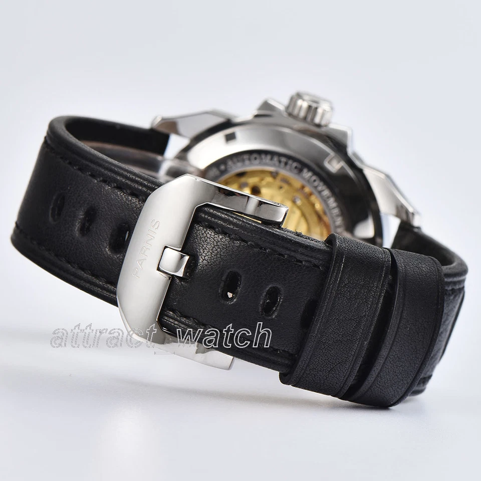 44mm Parnis 21 Jewels Miyota Automatic Men's Casual Watch Sapphire Crystal Gift - Image 4 of 4