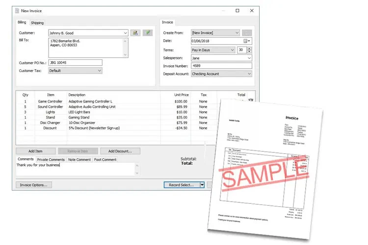 Express Invoice Invoicing Software Manage invoices NCH Software Lifetime License - Image 3 of 4