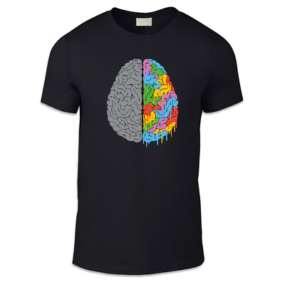 Colourful Mind Erwachsene Unisex T-Shirt - Cool Style Art Brain Smart