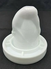 Shot Glass Cup McKee Style Bottoms Up Whiskey Glass Milk Glass  & Coaster Rare