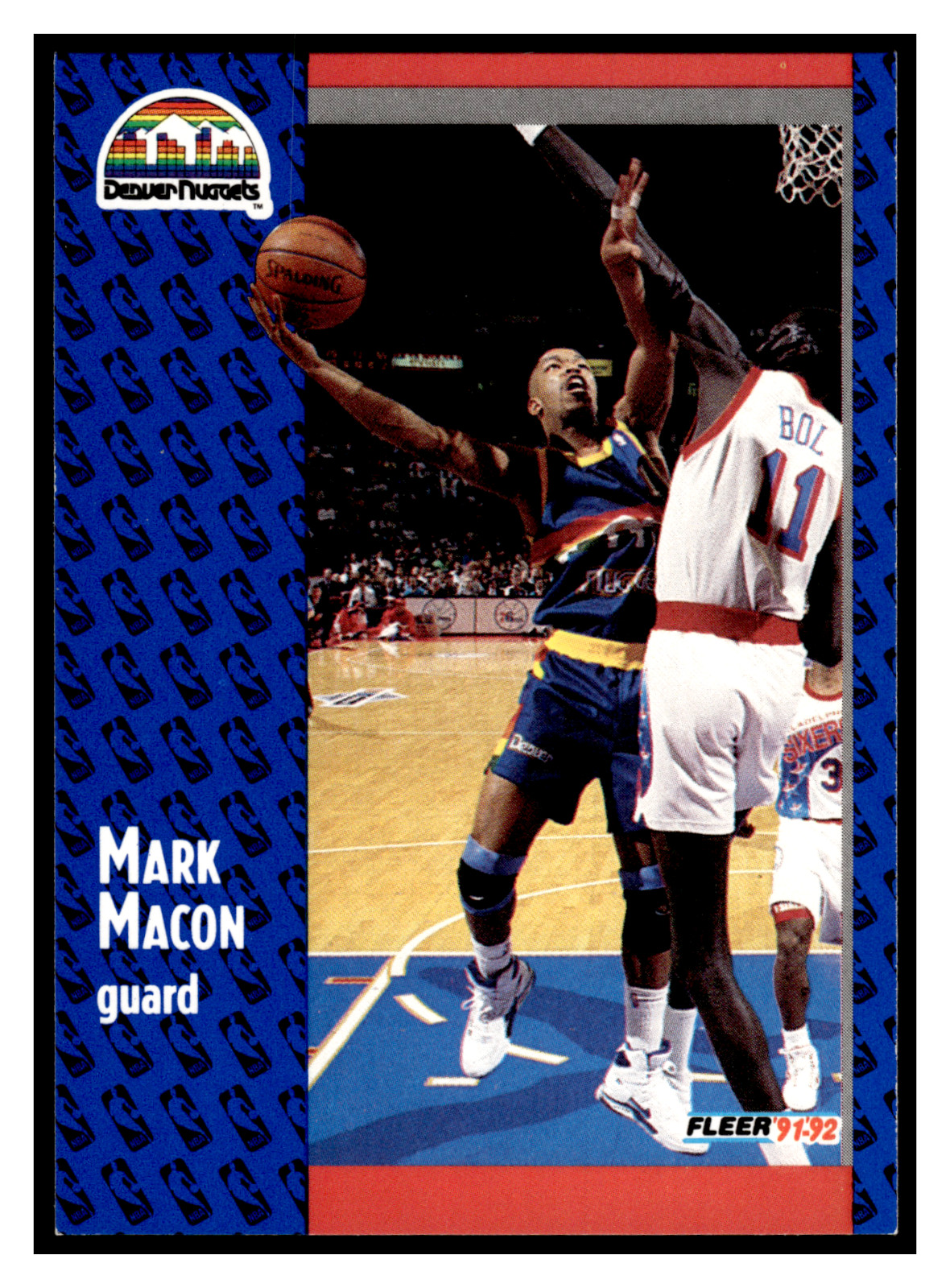 1991-92 Fleer Mark Macon RC #276 Denver Nuggets