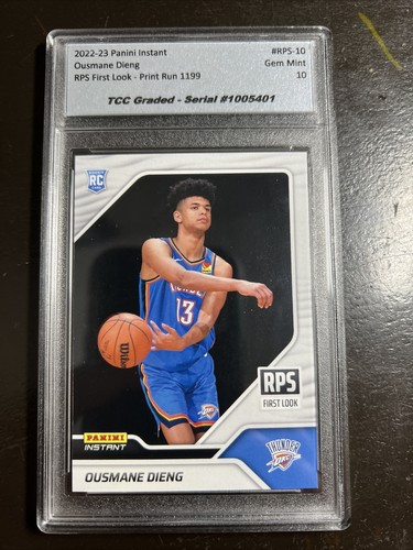 2022-23 Panini Instant RPS Rookie Ousmane Dieng TCC Graded Gem Mint 10 - Picture 3 of 5