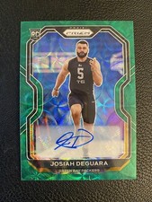 2020 Panini Prizm Josiah Deguara Green Scope Prizm Auto /75 Rookie RC #362