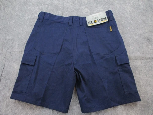 Eleven Mens Tradie Work Shorts 97R 38 Casual Work Wear New Navy Blue - Picture 2 of 12