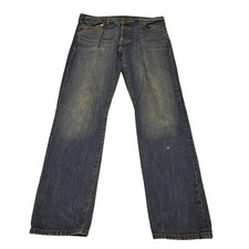 Ww636 Men's Levi's Faded Blue Button Fly Straight Denim Jeans Uk M W32 L32