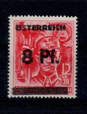 B61) 1945 Oostenrijk lokaal hoge waarde   opdruk maakwerk/fake