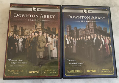 Downton Abbey Seasons 2 and 3 Dvd Sets, PBS, Dame Maggie Smith, British, UK, OOP