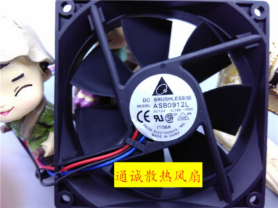 1PC chassis power supply mute fan  9025 9cm ASB0912L 12V 0.15A 3-wire #E10