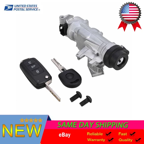 IGNITION SWITCH LOCK ASSEMBLY FOR VW JETTA 2006-2018 W/ REMOTE Control KEY SHELL