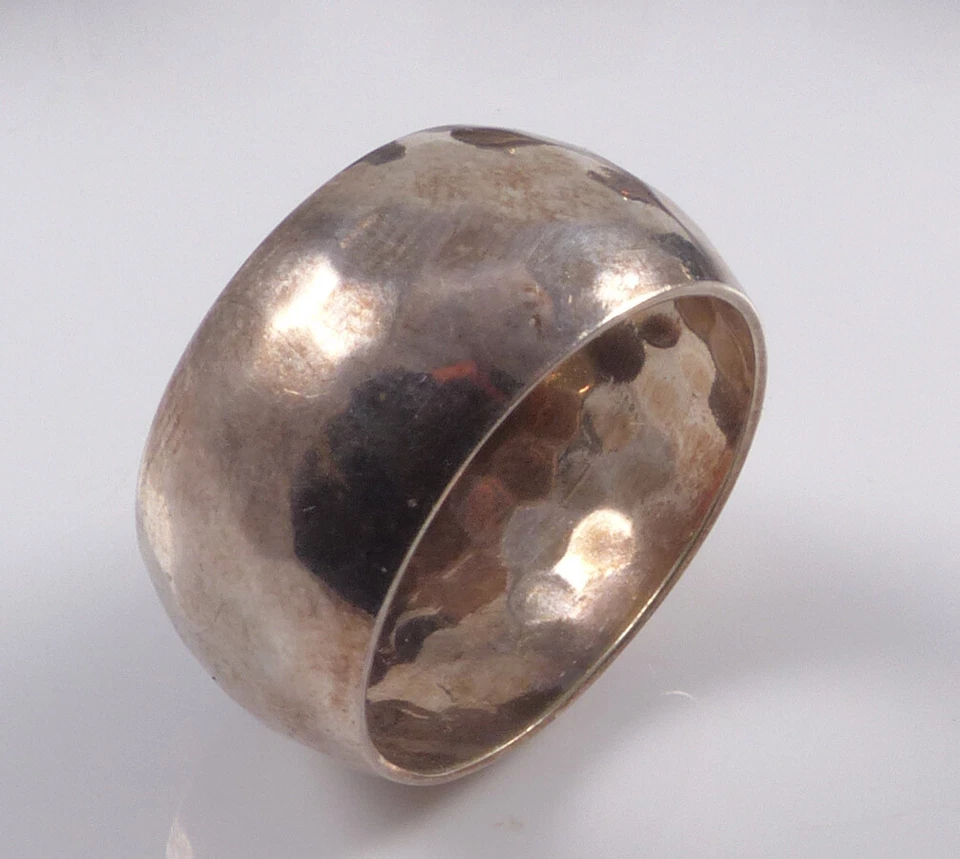 Ring Silber 925 Hammerschlag Dekor HB Krone - Bild 2 von 4