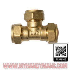 15mm Brass Compression fittings for Copper Plumbing Pipe Hot & Cold Systems