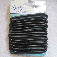 14 Goody Big Thick Fix Ouchless No Metal Elastic Ponytailer Hair Bands Black