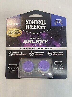  KontrolFreek FPS Freek Galaxy Black for Playstation 4 (PS4) and Playstation  5 (PS5), Performance Thumbsticks, 1 High-Rise, 1 Mid-Rise