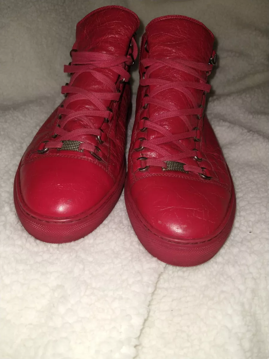 Balenciaga Arena High Top (Men Size 12) Red Sneakers Shoes 45 EU | eBay