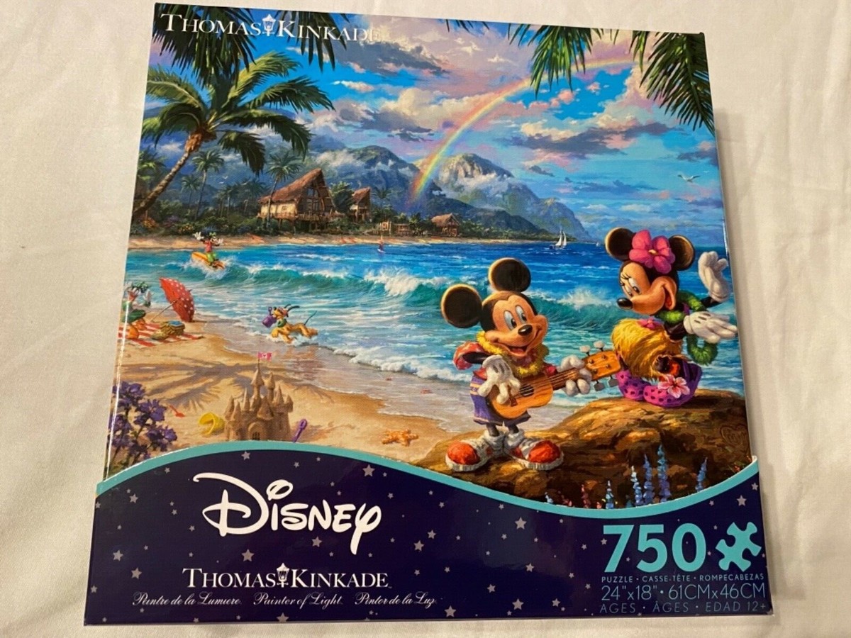 Thomas Kinkade DISNEY Mickey Minnie MOUSE Hawaii BEACH 