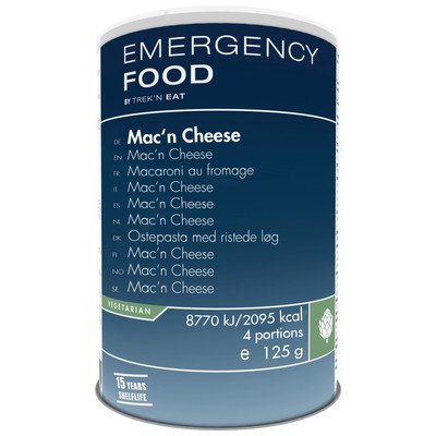 Emergency Food Mac'n Cheese 500 g Dose Prepper Notvorrat Langzeitnahrung Haltbar