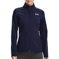 Under Armour Women's ColdGear Infrared Shield Jacket, Navy 410 /White, Small