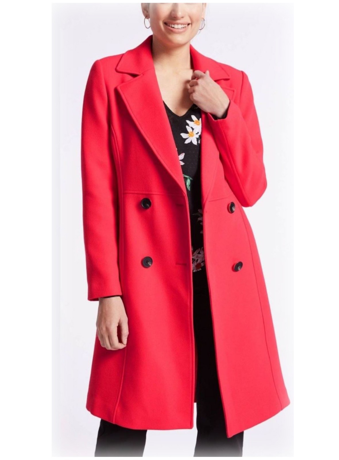 New Ex M\u0026S Ladies Pink Coat Stitch 