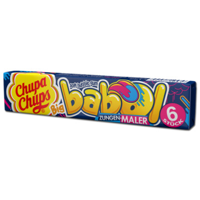 (37,04 /1kg) Chupa Chups Big Babol Zungenmaler, Kaugummi, 27,6g Packung