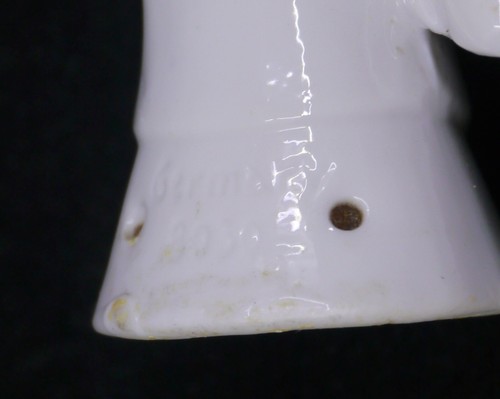 ANTIQUE PORCELAIN HALF DOLL PIN CUSHION, MARKED GERMANY 8030 - Picture 3 of 4