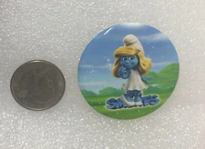 The Smurfs Movie Smurfette Button Pin 