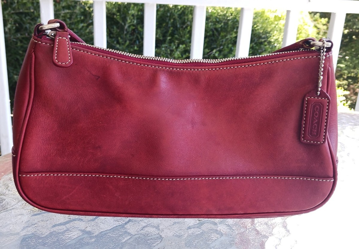 Coach 7587 Vintage Cherry Red Demi Hampton Shoulder Bag | eBay