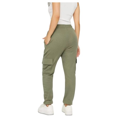 Ladies Womens Cargo Combat Trousers Leggings Joggers Cord Ribbed Bottoms NEW - Picture 10 of 29