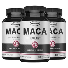 Maca 3200mg - Male Testosterone Booster,Increase Energy,Improve Muscle Strength