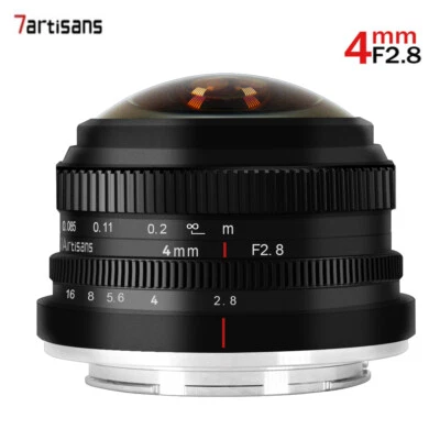 DE 7Artisans 4mm F2.8 Fisheye Ultra Wide Angle Lens APS-C für Fujifilm
