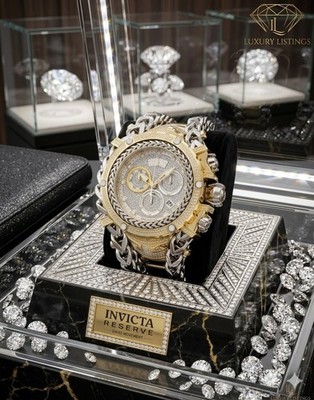 Invicta Reserve Gladiator 58MM 2.92 CTW Natural Diamond Swiss Movement Men Watch