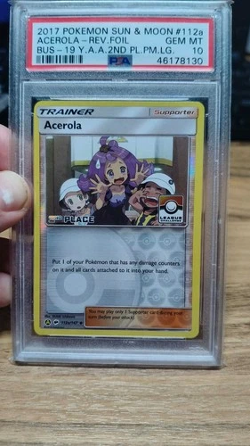 PSA 10 POP 5 Pokemon TCG - Acerola 112a/147 2nd Place League Challenge
