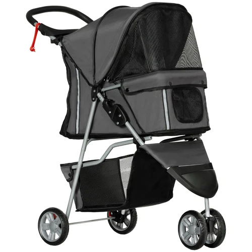 Pet Stroller 3 Wheel for Small Dogs Cats Puppy Carrier Buggy Pushchair 10kg - Picture 12 of 15