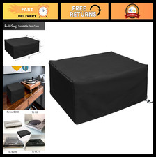 Universal Turntable Dust Cover - Fits Most Record Players, Black Protective Cove