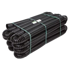 FLEX Drain Pro 4 in. x 100ft.Black Copolymer Solid Drain Pipe