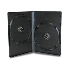 Progo 50 Pack Standard Black Double DVD Cases 14MM 7.48 x 5.31 inches,