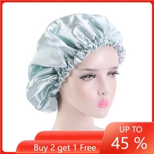 Women Satin Night Sleeping Hat Adjustable Head Wrap Bonnet Hair Care Chemo Cap