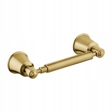 Toilet Roll Holder, Brass - Wall Mounted, 21cm Wide
