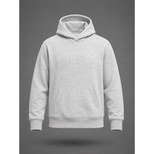 Champion Kids Gray Heather Embossed Logo Pullover Hoodie Sweatshirt Size M 10/12