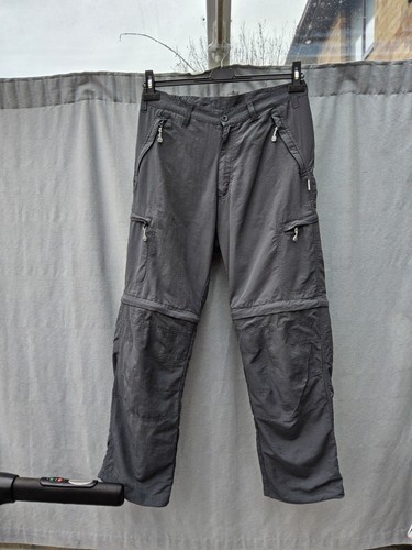 Pantaloni da trekking convertibili grigi da regata UK W34 L30