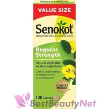 Senokot Regular Strength Natural Vegetable Laxative 100 Tablets