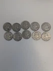 1951-1963 Franklin Half Dollars US 90% Silver Lot of 10