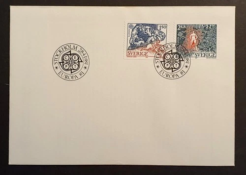 Sweden stamps 1981 Europa Swedish Folklore first day cover unadd