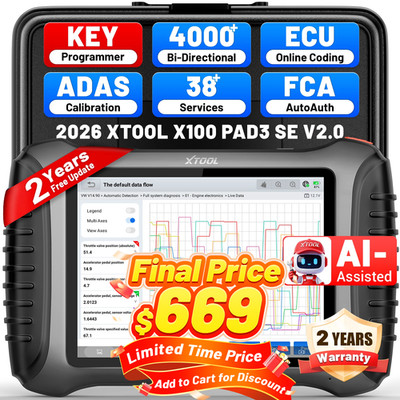 2026 XTOOL X100 PAD3 SE V2.0 IMMO Key FOB Programmer Car Diagnostic Tool Scanner