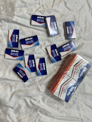Large Lot Of Double Edge Razor Blades, Gillette Wilkinson Swords