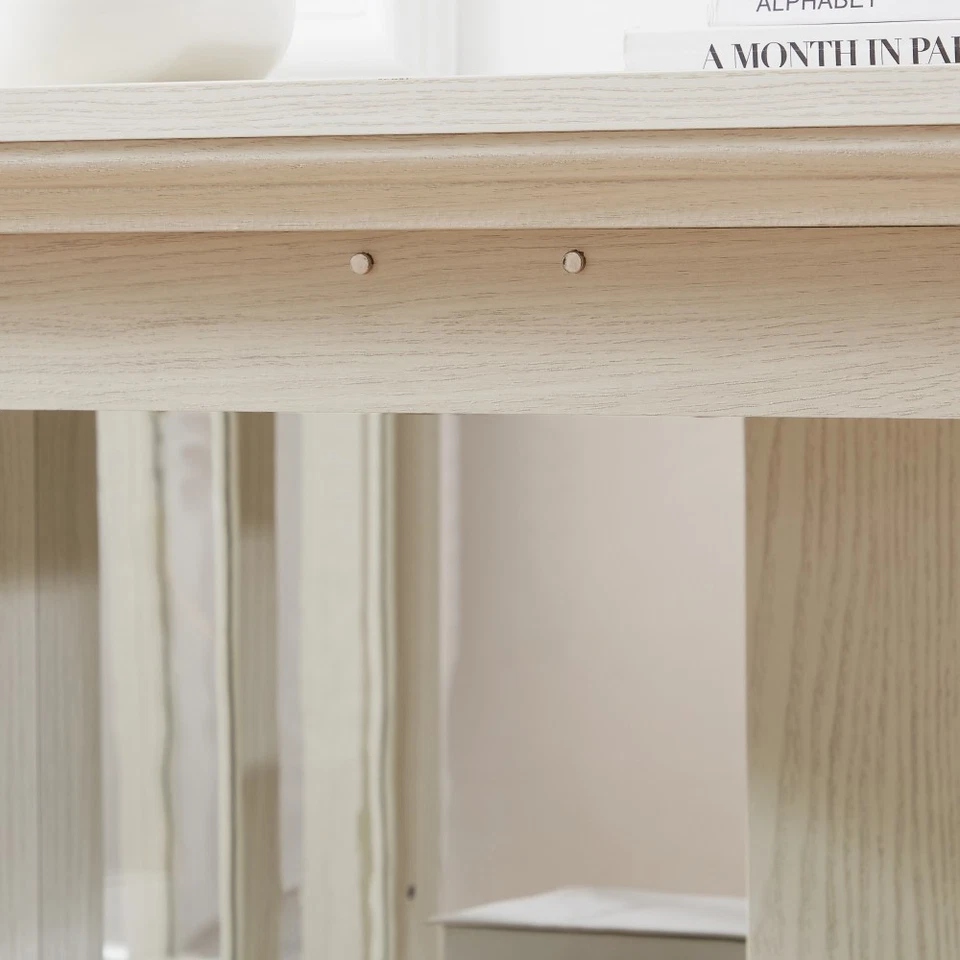 Vitrina Vitrina Antigua con Puertas de Cristal Estantes Ajustables Foto 4 de 4